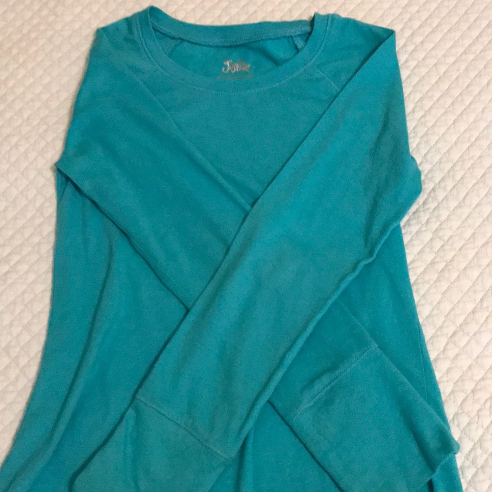 Teal Long Sleeve Justice Shirt NWOT